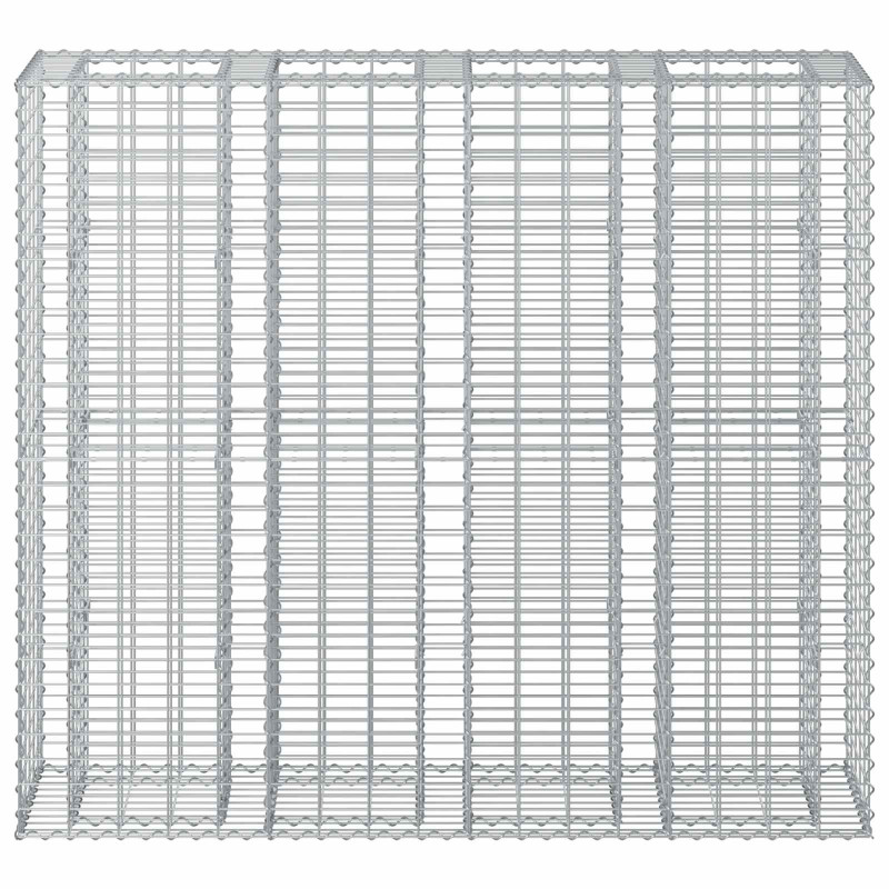 Podniesione łóżko gabionowe 2 pcs Srebrny 170 x 50 x 150 cm