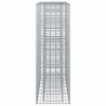 Podniesione łóżko gabionowe 2 pcs Srebrny 170 x 50 x 150 cm