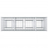 Podniesione łóżko gabionowe 2 pcs Srebrny 170 x 50 x 150 cm