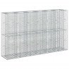 Podniesione łóżko gabionowe 3 pcs Srebrny 250 x 50 x 150 cm