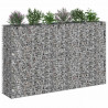 Podniesione łóżko gabionowe 3 pcs Srebrny 250 x 50 x 150 cm