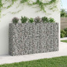 Podniesione łóżko gabionowe 3 pcs Srebrny 250 x 50 x 150 cm