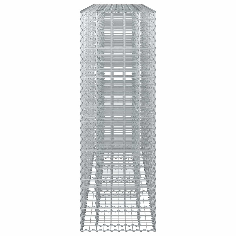 Podniesione łóżko gabionowe 3 pcs Srebrny 250 x 50 x 150 cm