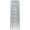 Podniesione łóżko gabionowe 3 pcs Srebrny 250 x 50 x 150 cm