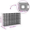 Podniesione łóżko gabionowe 3 pcs Srebrny 250 x 50 x 150 cm