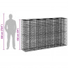 Podniesione łóżko gabionowe 3 pcs Srebrny 250 x 50 x 150 cm