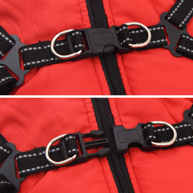 Kurtka dla Psa Czerwony L40 Runo i poliester