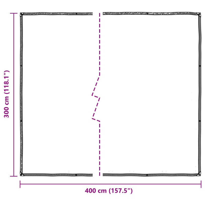 Plandeka z oczkami przezroczysty 3 x 4 m Polietylen