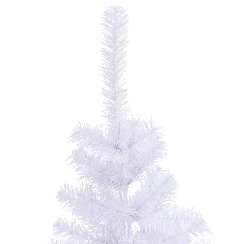 Sztuczna choinka z 150 diodami LED Biały 150 cm PVC i Stal