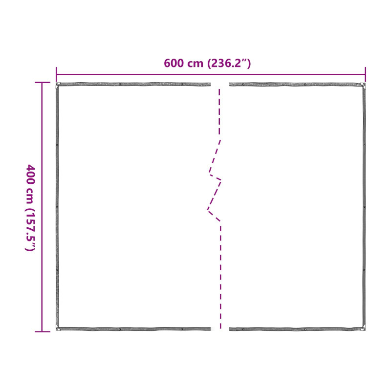 Plandeka z oczkami przezroczysty 4 x 6 m Polietylen