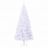 Sztuczna choinka z 300 diodami LED Biały 210 cm PVC i stal