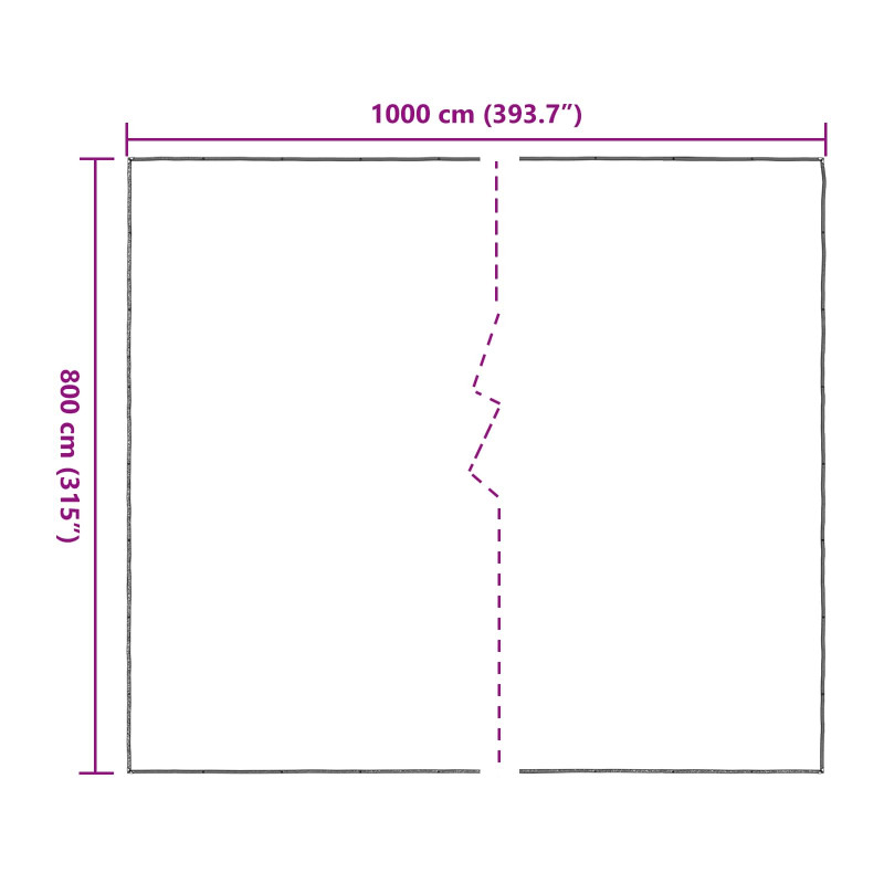 Plandeka z oczkami przezroczysty 8 x 10 m Polietylen