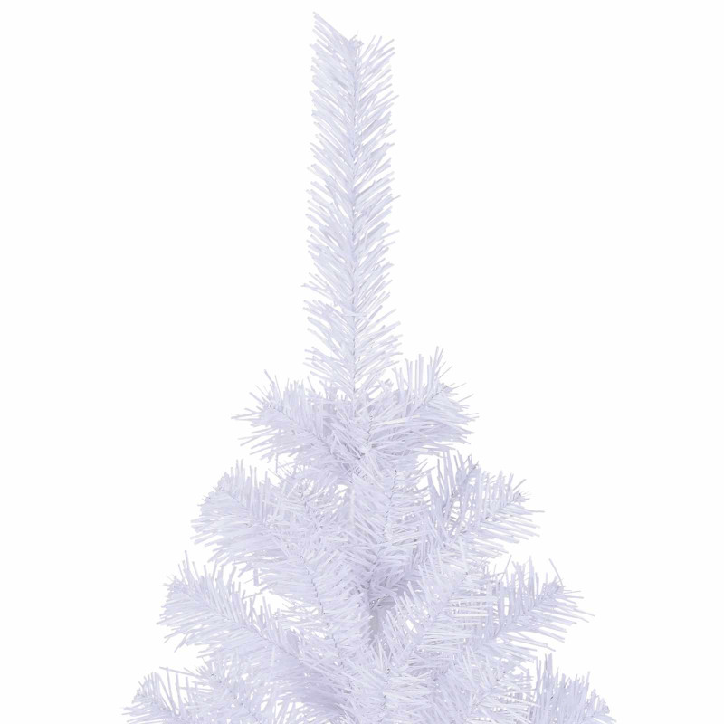 Sztuczna choinka z 300 diodami LED Biały 210 cm PVC i stal