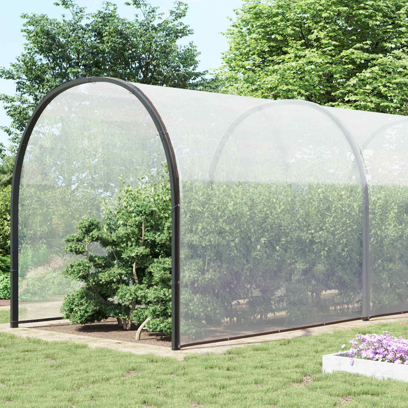 Plandeka z oczkami przezroczysty 12 x 12 m Polietylen