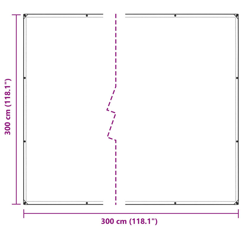 Plandeka przezroczysty 3 x 3 m PVC