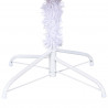 Sztuczna choinka z 300 diodami LED Biały 240 cm PVC i stal