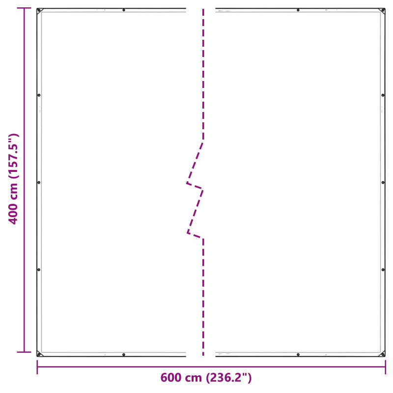 Plandeka przezroczysty 4 x 6 m PVC