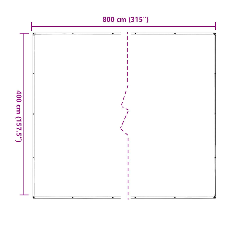 Plandeka przezroczysty 4 x 8 m PVC