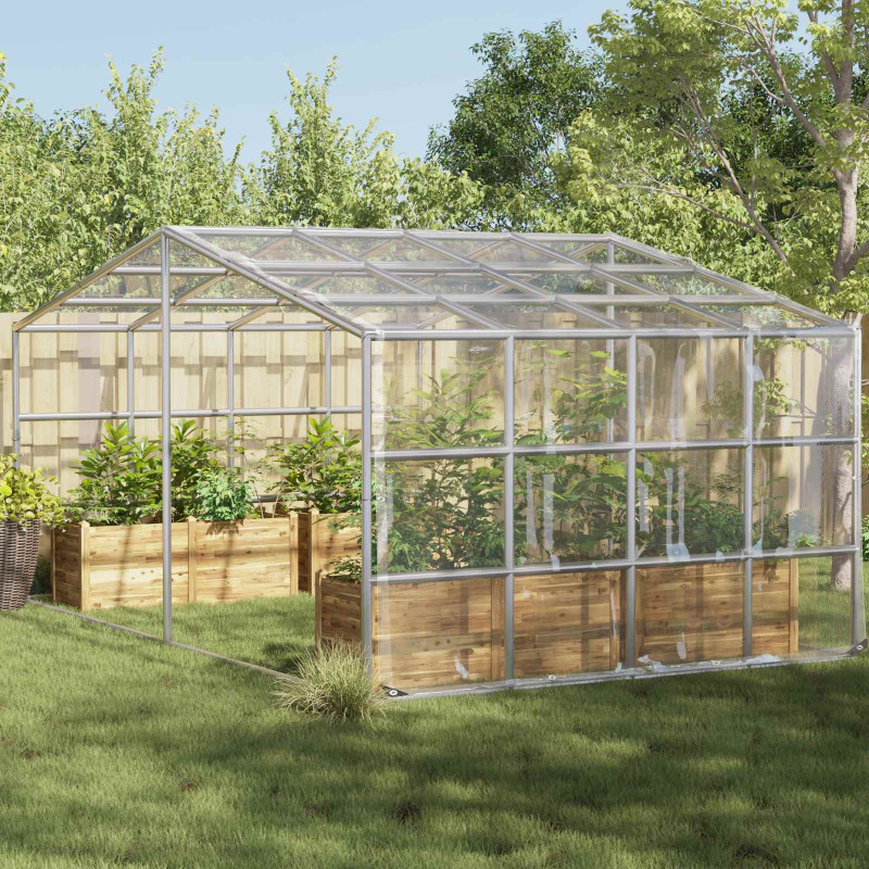 Plandeka przezroczysty 4 x 10 m PVC
