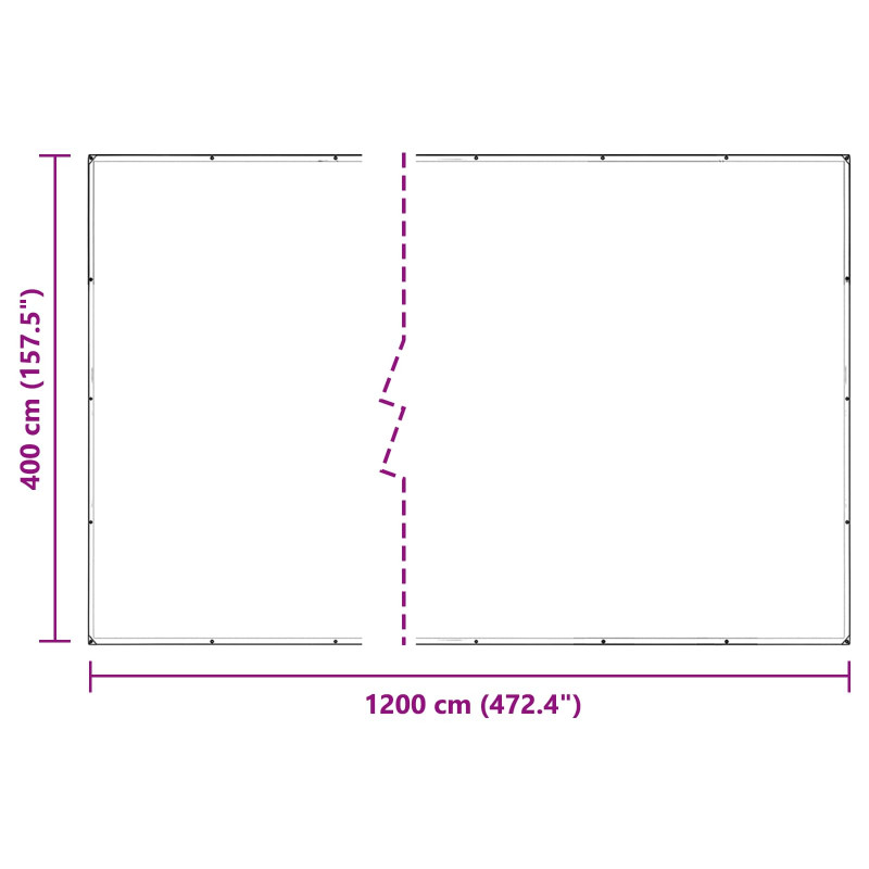 Plandeka przezroczysty 4 x 12 m PVC