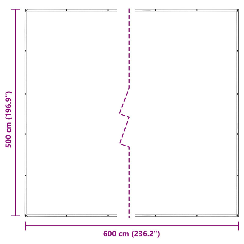 Plandeka przezroczysty 5 x 6 m PVC