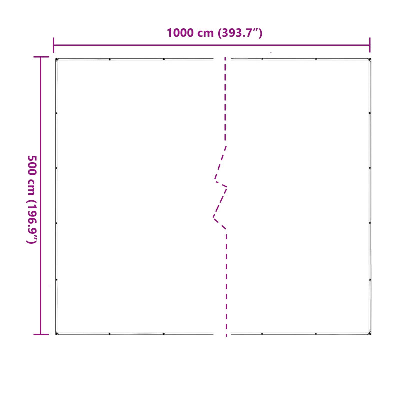 Plandeka przezroczysty 5 x 10 m PVC