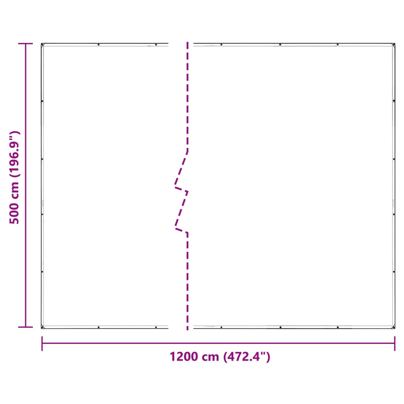 Plandeka przezroczysty 5 x 12 m PVC