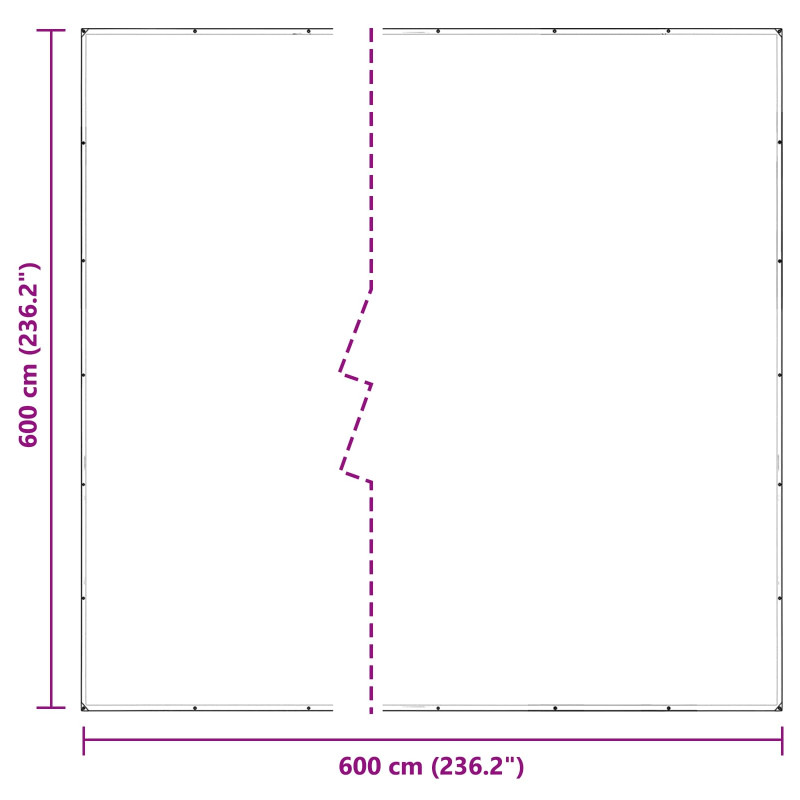 Plandeka przezroczysty 6 x 6 m PVC