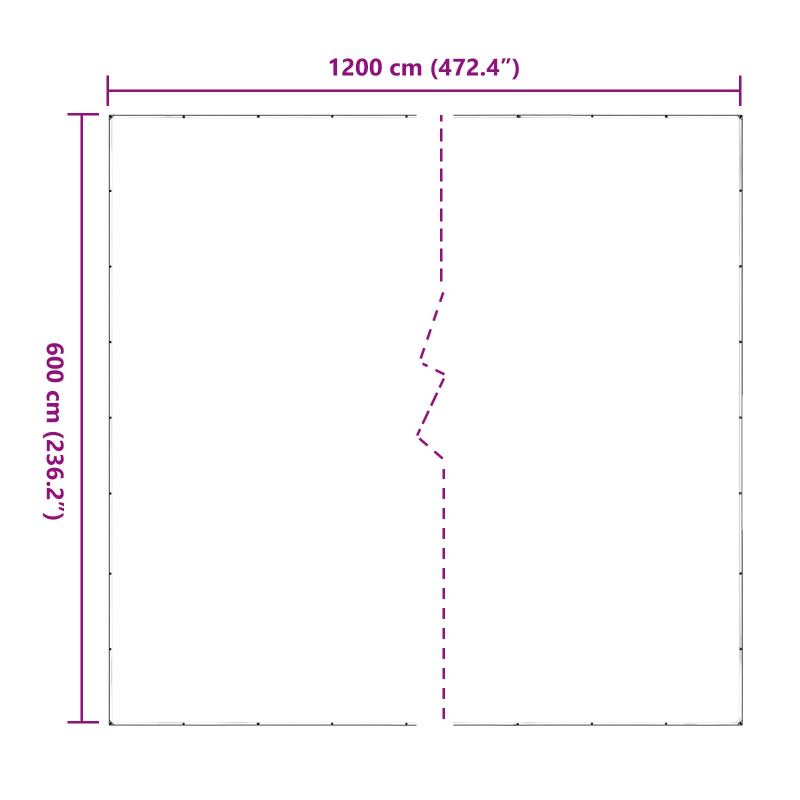 Plandeka przezroczysty 6 x 12 m PVC