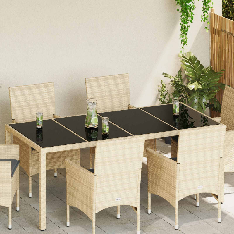 Blat stołu 4 pcs Czarny Szkło