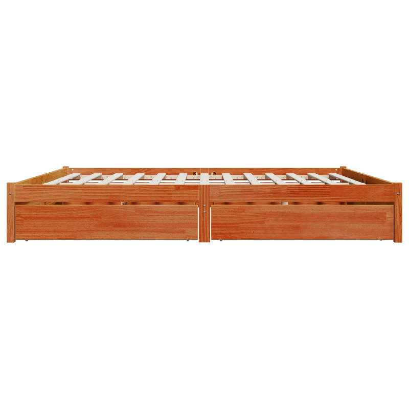 Ramka łóżka Woskowy Brąz 180 x 200 cm Lite drewno sosnowe