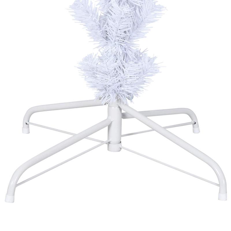 Sztuczna choinka z 300 diodami LED Biały 240 cm PVC i Stal