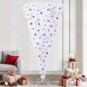 Sztuczna choinka z 300 diodami LED Biały 240 cm PVC i Stal