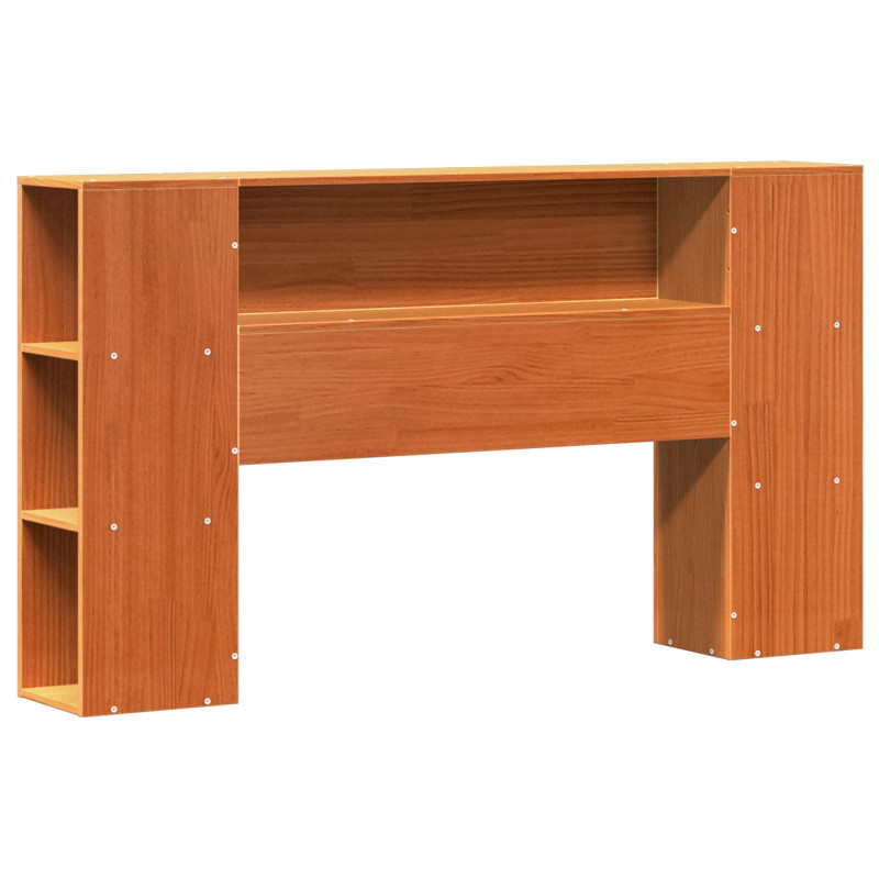 Łóżko z pojemnikiem i zagłówkiem 2 pcs Woskowy Brąz