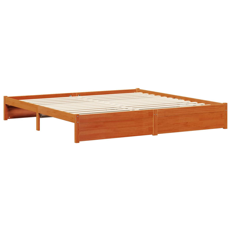 Ramka łóżka Woskowy Brąz 180 x 200 cm Lite drewno sosnowe