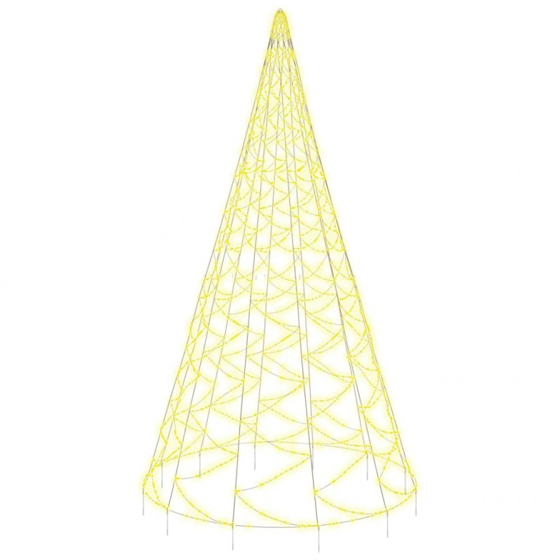 Choinka do montażu na maszcie, 3000 ciepłych białych LED, 800cm