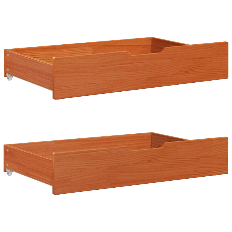 Ramka łóżka z szufladą 3 pcs Woskowy Brąz Lite drewno sosnowe