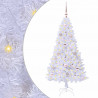 Sztuczna choinka z 150 diodami LED Biały 150 cm PVC i stal