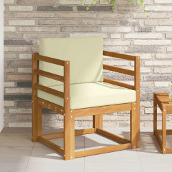 Sofa na zewnątrz Lite drewno akacjowe i poliester Naturalny