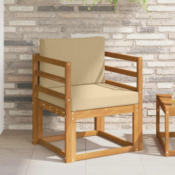 Sofa na zewnątrz Lite drewno akacjowe i poliester Naturalny