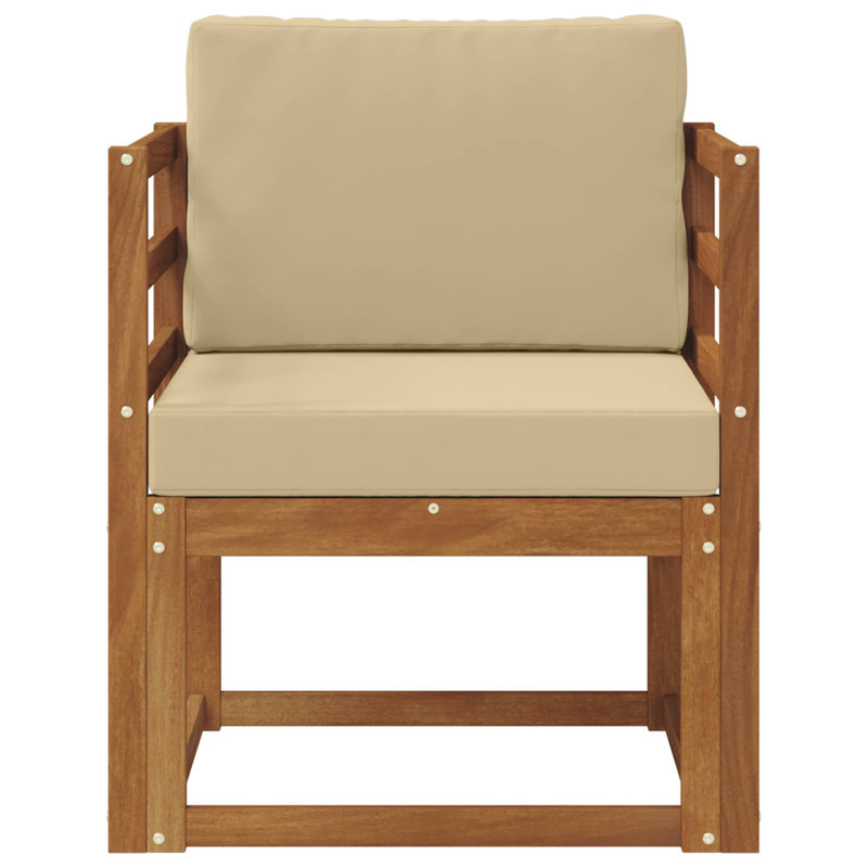 Sofa na zewnątrz Lite drewno akacjowe i poliester Naturalny