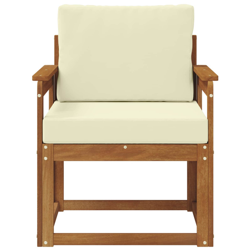 Sofa na zewnątrz Lite drewno akacjowe i poliester Naturalny