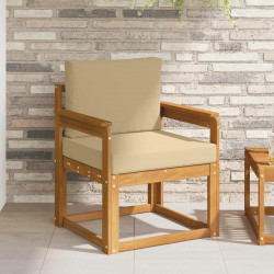Sofa na zewnątrz Lite drewno akacjowe i poliester Naturalny