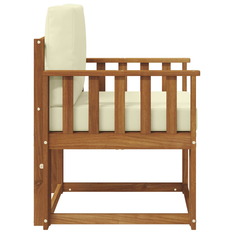 Sofa na zewnątrz Lite drewno akacjowe i poliester Naturalny