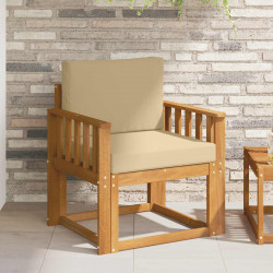 Sofa na zewnątrz Lite drewno akacjowe i poliester Naturalny