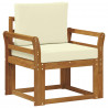 Sofa na zewnątrz Lite drewno akacjowe i poliester Naturalny