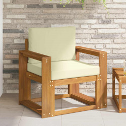 Sofa na zewnątrz Lite drewno akacjowe i poliester Naturalny