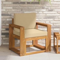Sofa na zewnątrz Lite drewno akacjowe i poliester Naturalny