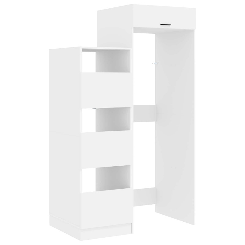 Zestaw szafek do prania 2 pcs Biały Drewno inżynieryjne