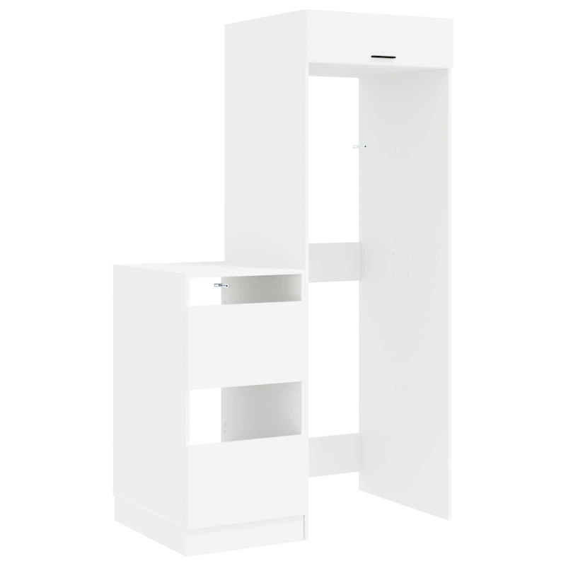 Zestaw szafek do prania 2 pcs Biały Drewno inżynieryjne